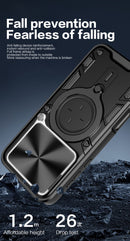 OPPO Find X9 Pro Ring Kickstand Case w/ Camera Cover [Purple]