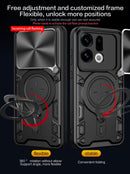 OPPO Find X9 Ring Kickstand Case w/ Camera Cover [Red]