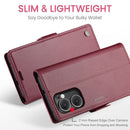 OPPO Reno 13 F 5G CaseMe Retro Wallet Case [Maroon] 2