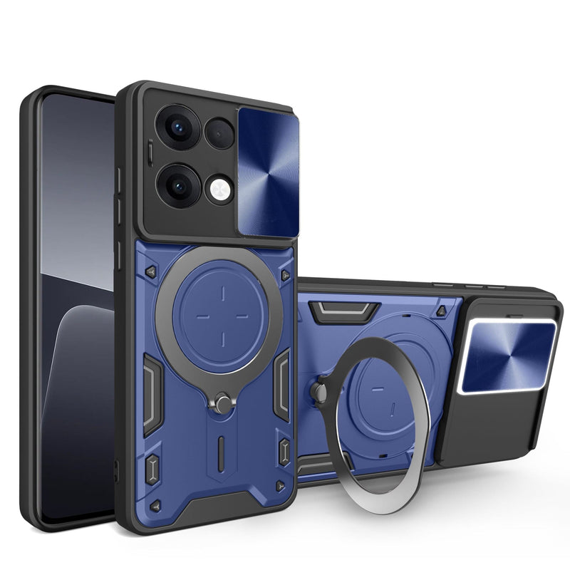 OPPO Reno 13 5G  Ring Kickstand Case w/ Camera Cover [Navy]