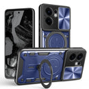 OPPO Reno 13F 5G Ring Kickstand Case w/ Camera Cover [Navy]