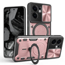 OPPO Reno 13F 5G Ring Kickstand Case w/ Camera Cover [Rose