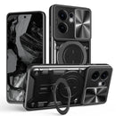 OPPO Reno 13F 5G  Ring Kickstand Case w/ Camera Cover [Black]