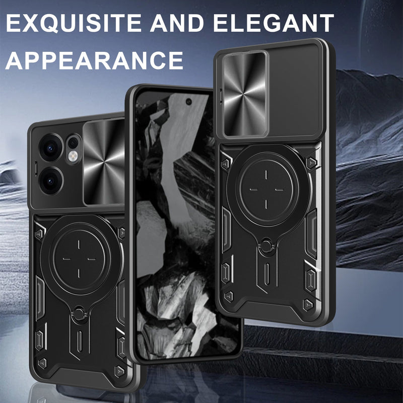 OPPO Reno 13F 5G  Ring Kickstand Case w/ Camera Cover [Navy]