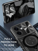 OPPO Reno 13F 5G  Ring Kickstand Case w/ Camera Cover [Black]