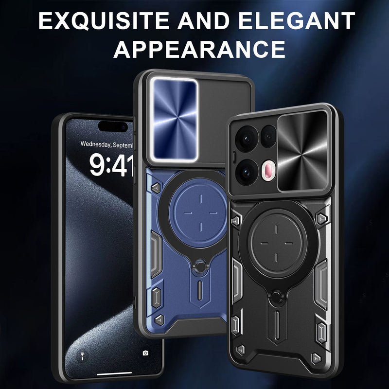 OPPO Reno 13Pro 5G  Ring Kickstand Case w/ Camera Cover [Rose Gold]