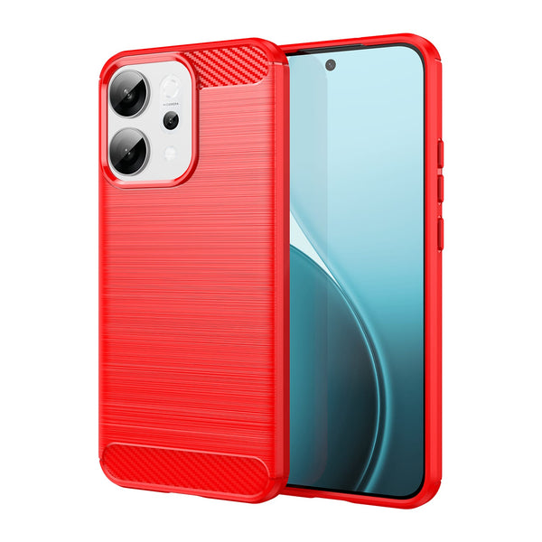 OPPO Reno14 Carbon Fibre Brushed Case [Red]