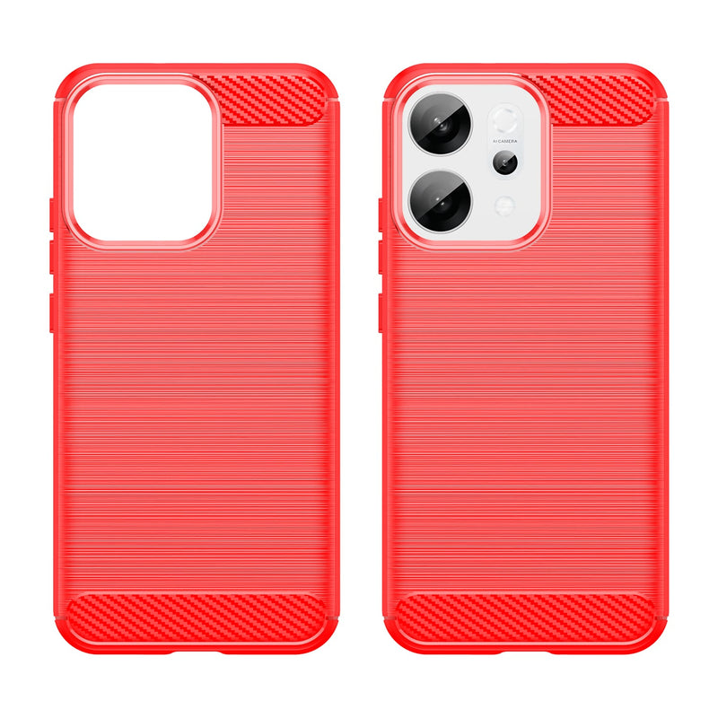 OPPO Reno14 Carbon Fibre Brushed Case [Red]