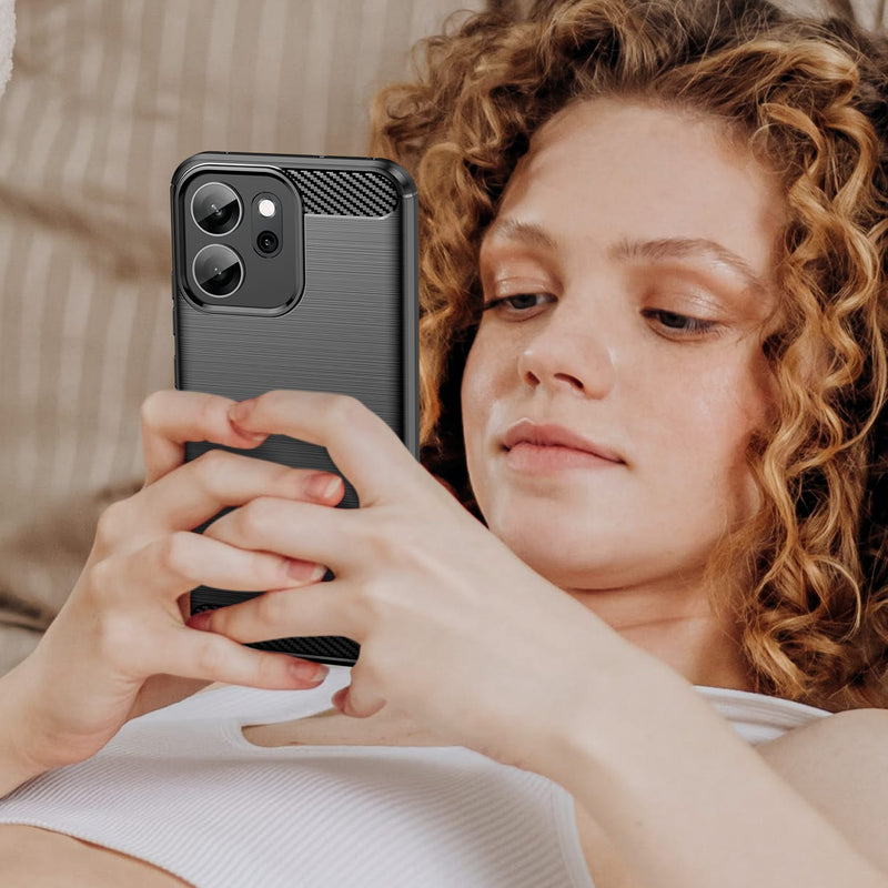 OPPO Reno14 F 5G Carbon Fibre Brushed Case [Black]