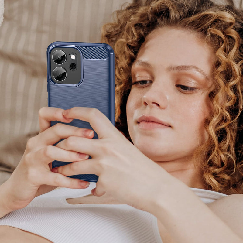 OPPO Reno14 F 5G Carbon Fibre Brushed Case [Navy]