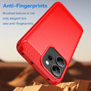 OPPO Reno14 F Carbon Fibre TPU Case Slim Shockproof Cover Red
