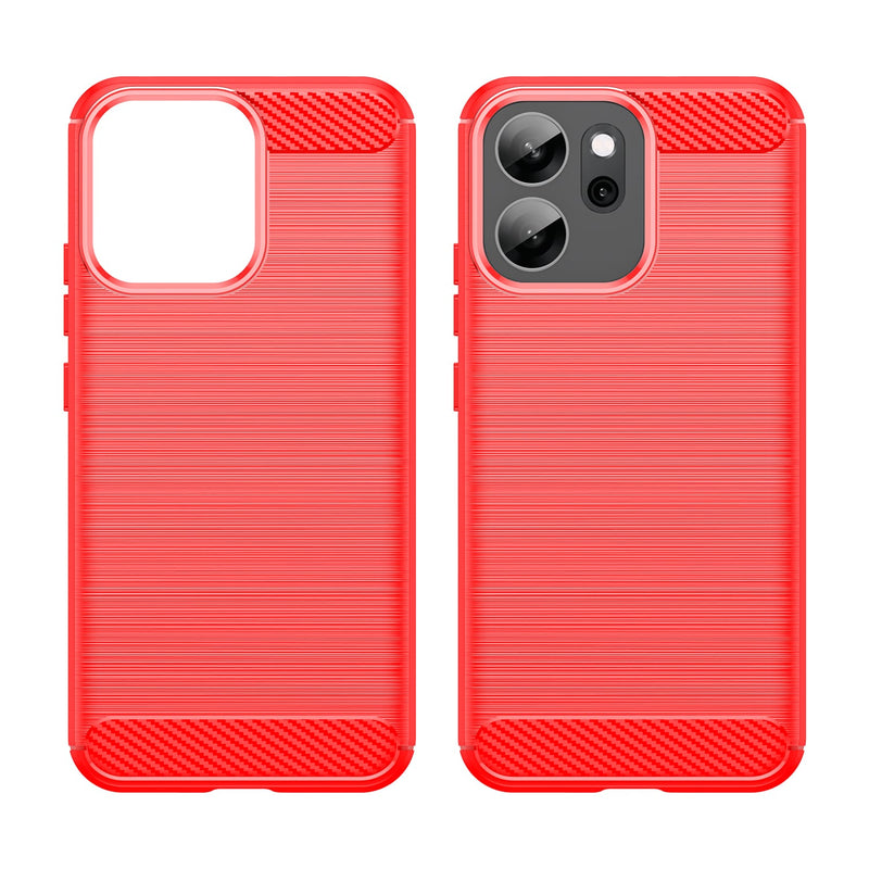 OPPO Reno14 F 5G Carbon Fibre Brushed Case [Red]