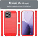 OPPO Reno14 F Carbon Fibre TPU Case Slim Shockproof Cover Red