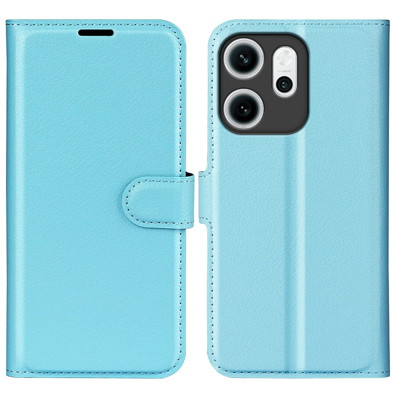 OPPO Reno14 F PU Wallet Case [LightBlue]