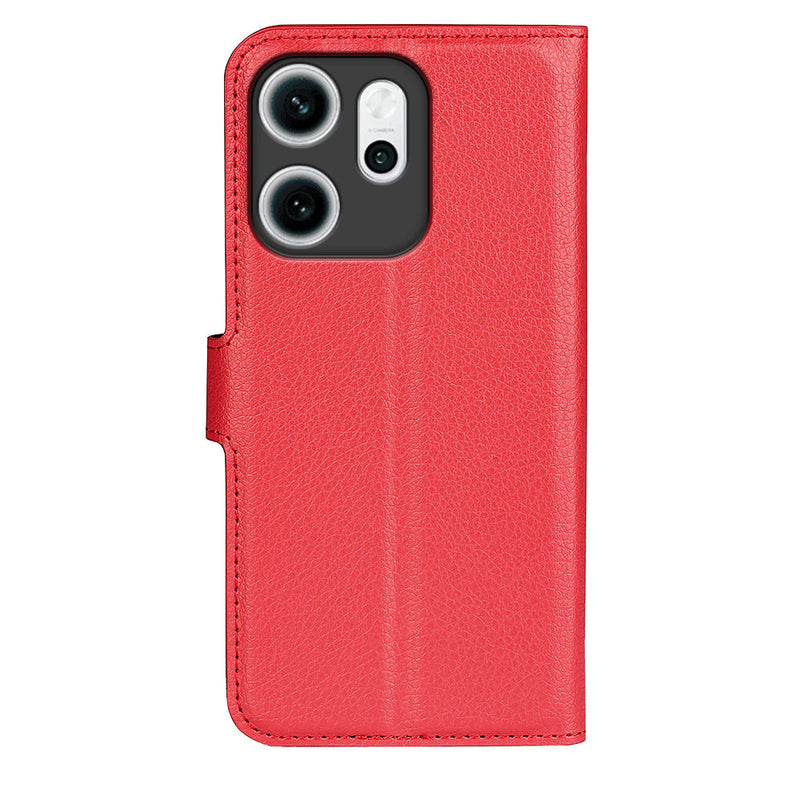 OPPO Reno14 F PU Wallet Case [Red]