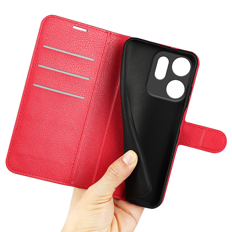 OPPO Reno14 F PU Wallet Case [Red]