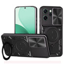 OPPO Reno14 F 5G Ring Kickstand Case w/ Camera Cover [Black]
