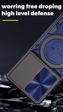 OPPO Reno14 F 5G Ring Kickstand Case w/ Camera Cover [Black]