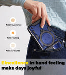 OPPO Reno14 F 5G Ring Kickstand Case w/ Camera Cover [Navy]