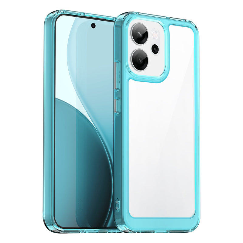 OPPO Reno14 F 5G Soft TPU Bumper Case [Clear Blue]