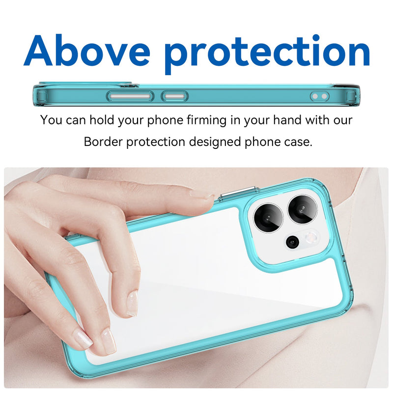 OPPO Reno14 F 5G Soft TPU Bumper Case [Clear Blue]