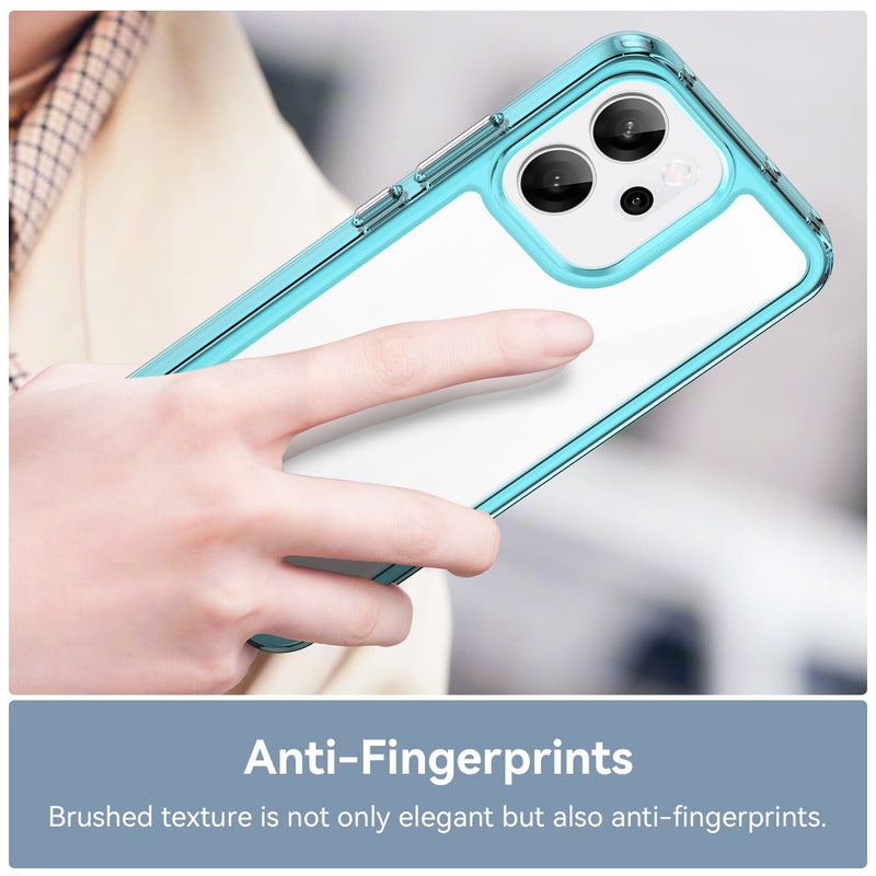 OPPO Reno14 F 5G Soft TPU Bumper Case [Clear Blue]