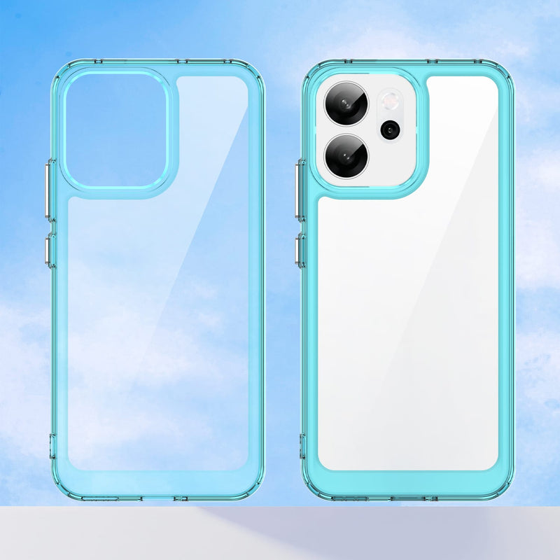 OPPO Reno14 F 5G Soft TPU Bumper Case [Clear Blue]