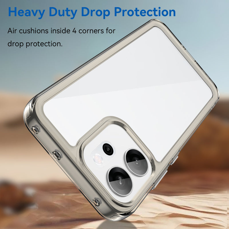 OPPO Reno14 F 5G Soft TPU Bumper Case [Clear Grey]