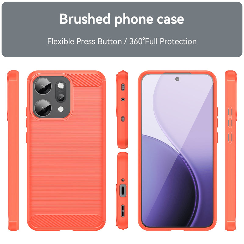 OPPO Reno14 Pro Carbon Fibre Brushed Case [Red]