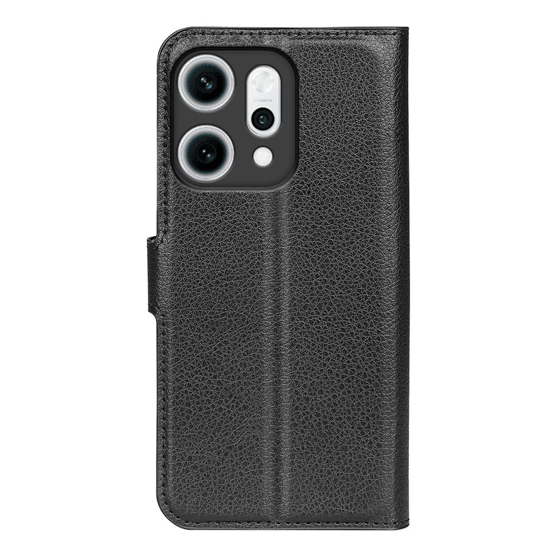 OPPO Reno14 Pro PU Wallet Case [Black]