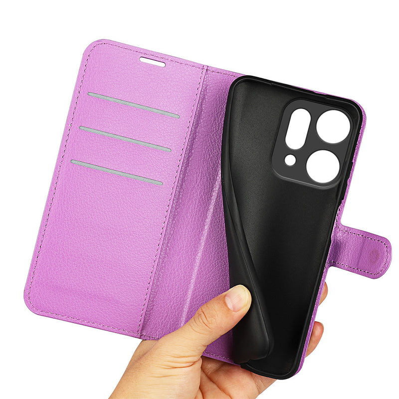 OPPO Reno14 Pro PU Wallet Case [Purple]