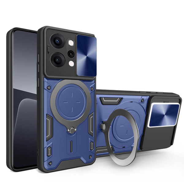 OPPO Reno14 Pro 5G 4G Ring Kickstand Case w/ Camera Cover [Navy]