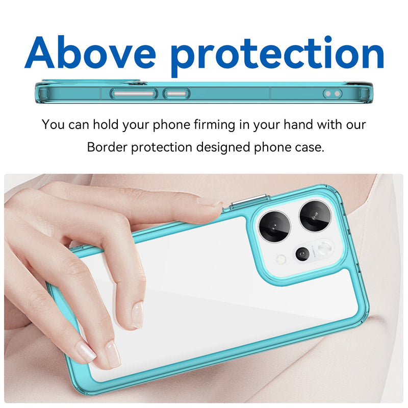 OPPO Reno14 Pro 5G Soft TPU Bumper Case [Clear Blue]