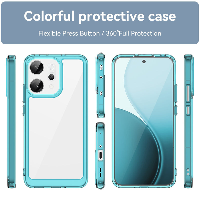 OPPO Reno14 Pro 5G Soft TPU Bumper Case [Clear Blue]