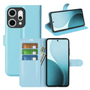 OPPO Reno14 PU Wallet Case [LightBlue]