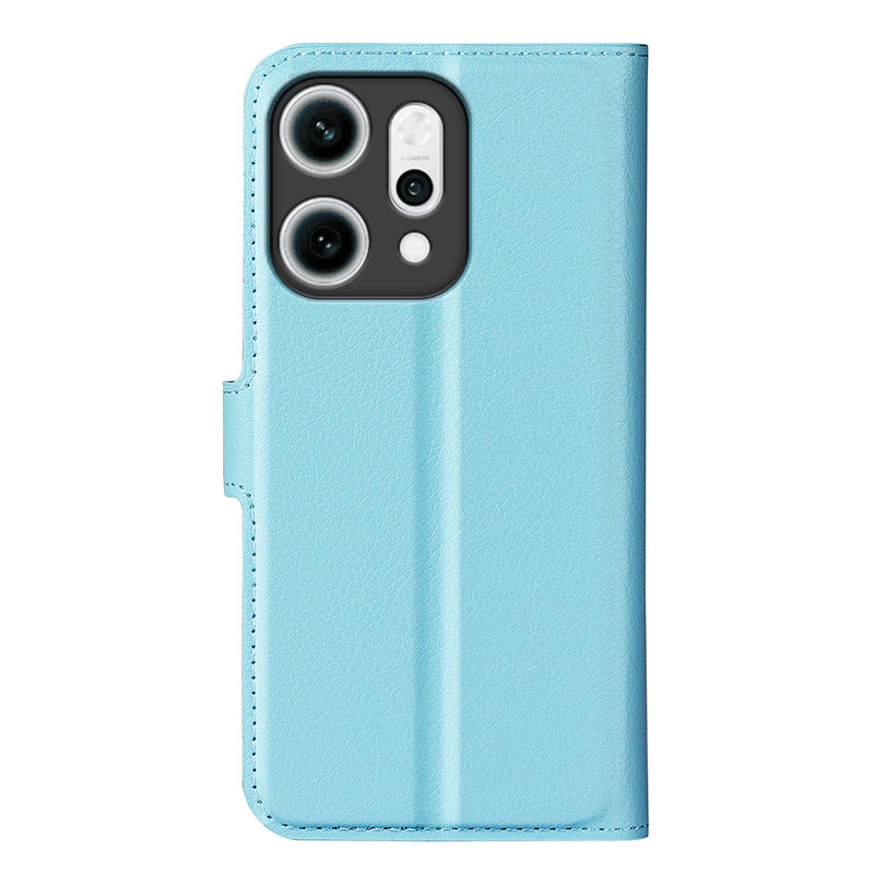 OPPO Reno14 PU Wallet Case [LightBlue]