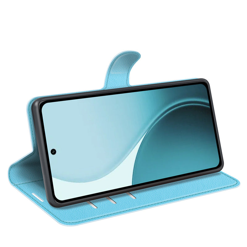 OPPO Reno14 PU Wallet Case [LightBlue]