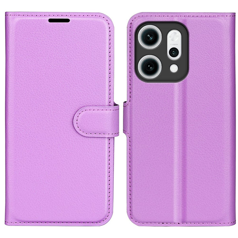 OPPO Reno14 PU Wallet Case [Purple]
