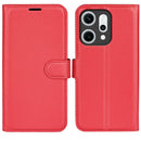 OPPO Reno14 PU Wallet Case [Red]