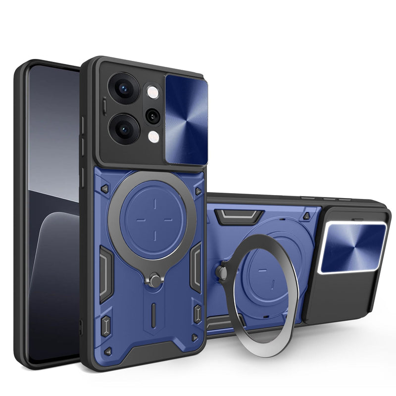 OPPO Reno14 5G Ring Kickstand Case w/ Camera Cover [Navy]
