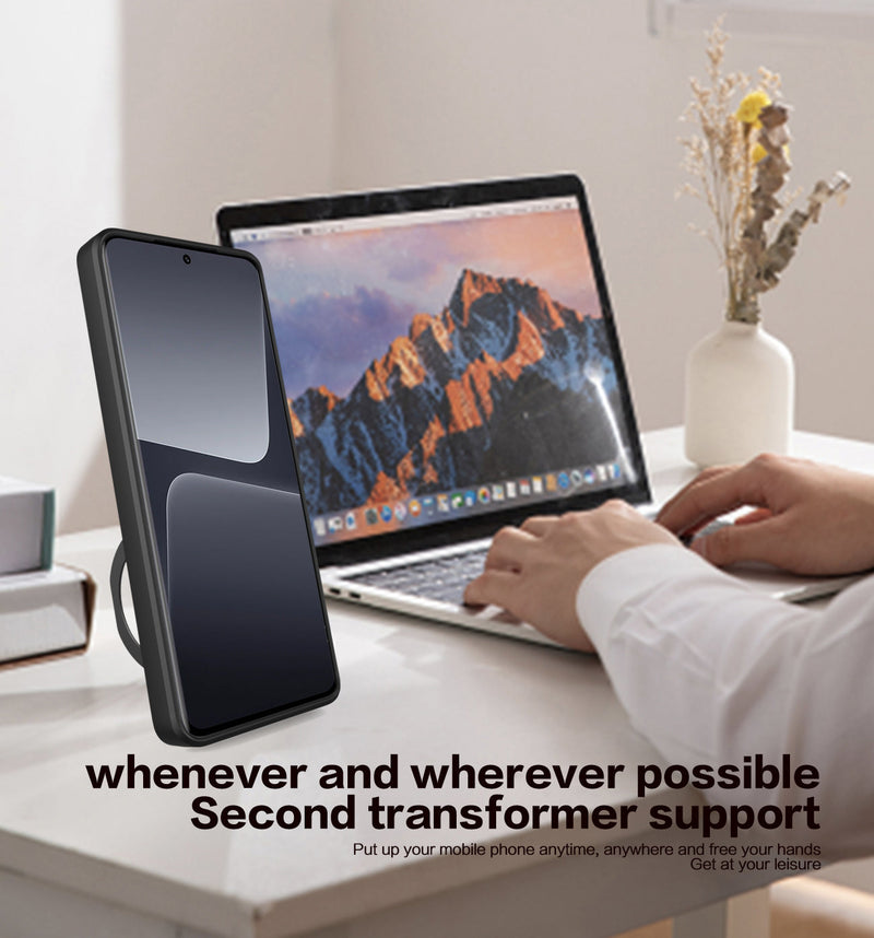 OPPO Reno14 5G Ring Kickstand Case w/ Camera Cover [Navy]