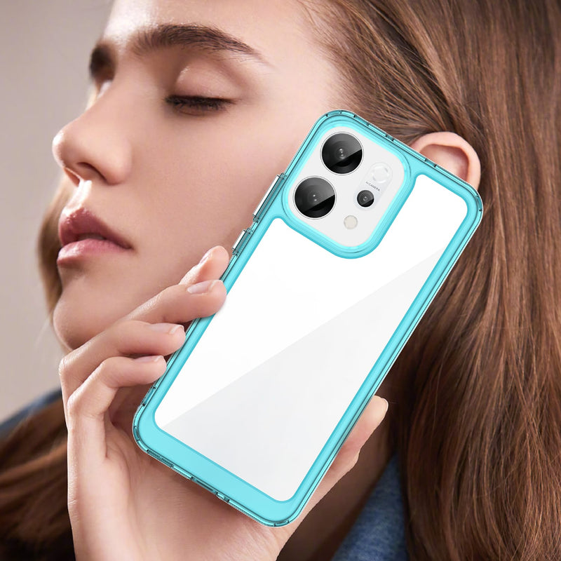 OPPO Reno14 5G Soft TPU Bumper Case [Clear Blue]