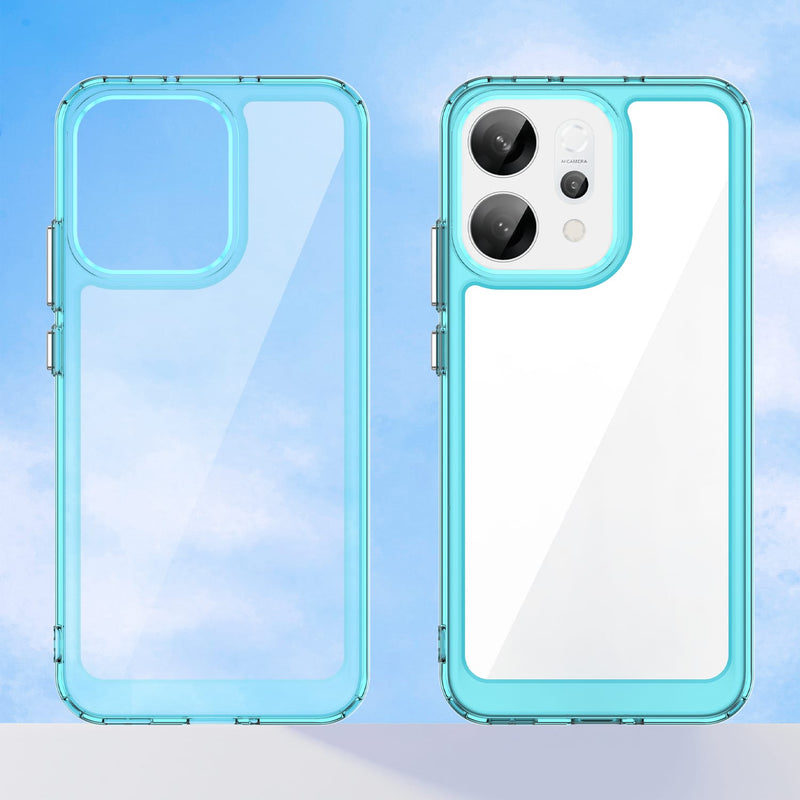 OPPO Reno14 5G Soft TPU Bumper Case [Clear Blue]