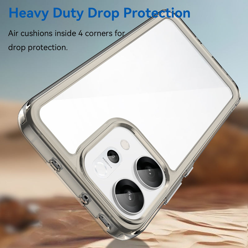 OPPO Reno14 5G Soft TPU Bumper Case [Clear Grey]