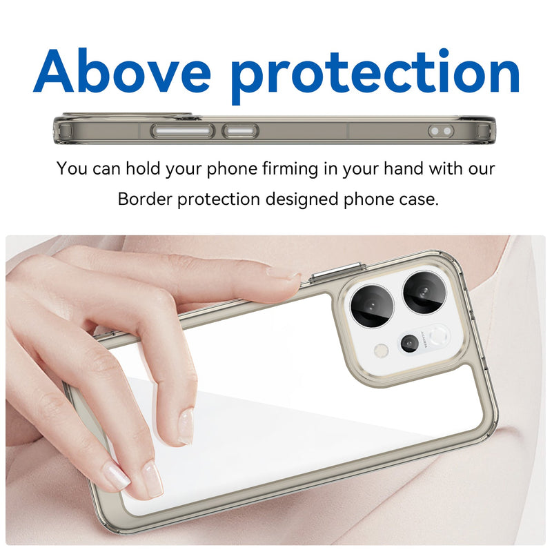 OPPO Reno14 5G Soft TPU Bumper Case [Clear Grey]