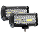 Pair 7inch Led Work Light Bar Spot Flood Offroad Driving