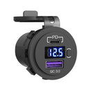 PD Type C USB Car Charger and QC 3.0 Charger 12V Power