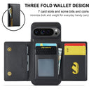 DG.MING Detachable Magnetic Wallet Case with Zipper Pocket for Pixel 10 ProXL [Black]