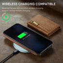 DG.MING Detachable Magnetic Wallet Case with Zipper Pocket for Pixel 10 ProXL [Brown]