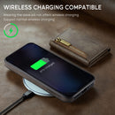 DG.MING Detachable Magnetic Wallet Case with Zipper Pocket for Pixel 10 ProXL [Coffee]